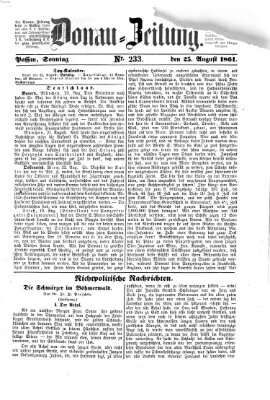 Donau-Zeitung Sonntag 25. August 1861