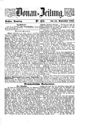 Donau-Zeitung Samstag 14. September 1861