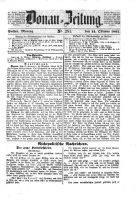 Donau-Zeitung Montag 14. Oktober 1861