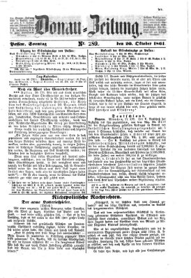 Donau-Zeitung Sonntag 20. Oktober 1861