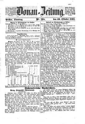 Donau-Zeitung Dienstag 29. Oktober 1861