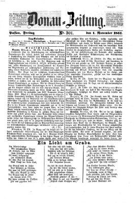 Donau-Zeitung Freitag 1. November 1861