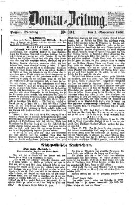 Donau-Zeitung Dienstag 5. November 1861