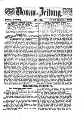 Donau-Zeitung Samstag 23. November 1861