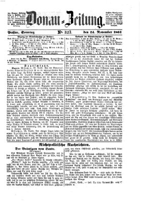 Donau-Zeitung Sonntag 24. November 1861