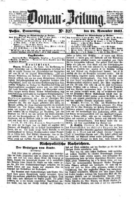 Donau-Zeitung Donnerstag 28. November 1861