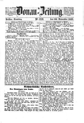 Donau-Zeitung Samstag 30. November 1861