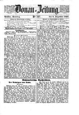 Donau-Zeitung Sonntag 8. Dezember 1861