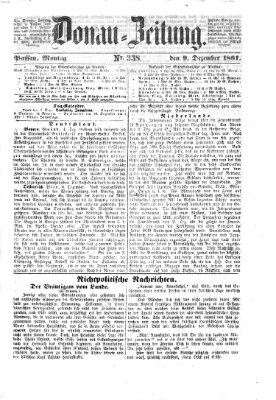 Donau-Zeitung Montag 9. Dezember 1861