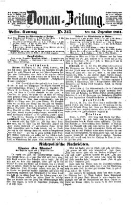 Donau-Zeitung Samstag 14. Dezember 1861