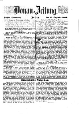 Donau-Zeitung Donnerstag 19. Dezember 1861