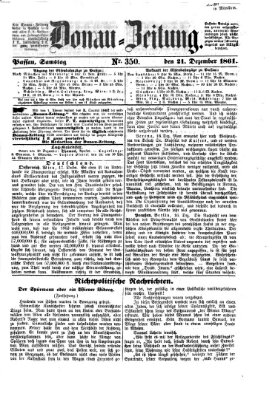 Donau-Zeitung Samstag 21. Dezember 1861