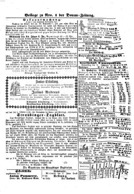 Donau-Zeitung Dienstag 1. Januar 1861