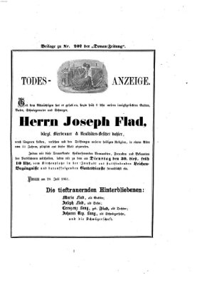 Donau-Zeitung Dienstag 30. Juli 1861