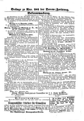 Donau-Zeitung Sonntag 13. Oktober 1861