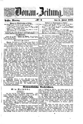 Donau-Zeitung Montag 6. Januar 1862