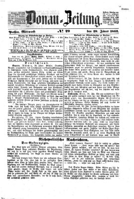 Donau-Zeitung Mittwoch 29. Januar 1862