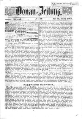 Donau-Zeitung Mittwoch 19. März 1862