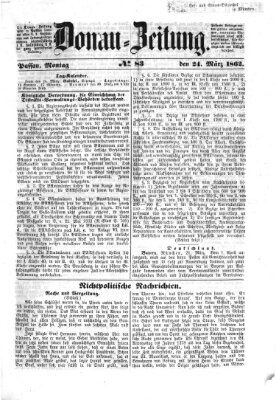 Donau-Zeitung Montag 24. März 1862