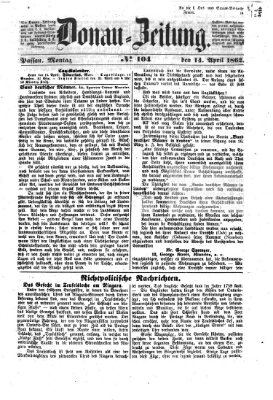 Donau-Zeitung Montag 14. April 1862