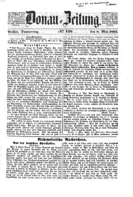 Donau-Zeitung Donnerstag 8. Mai 1862