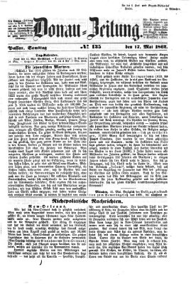 Donau-Zeitung Samstag 17. Mai 1862