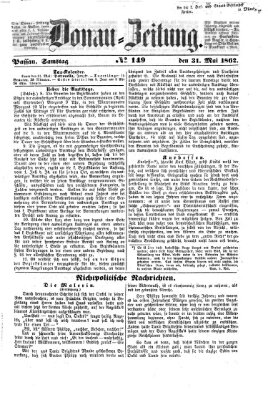 Donau-Zeitung Samstag 31. Mai 1862