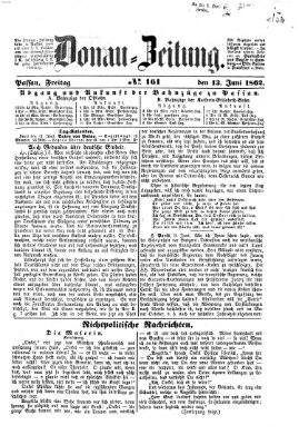 Donau-Zeitung Freitag 13. Juni 1862