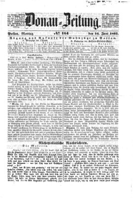 Donau-Zeitung Montag 16. Juni 1862