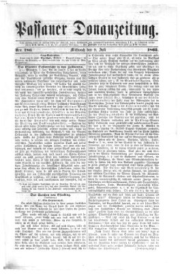 Donau-Zeitung Mittwoch 9. Juli 1862