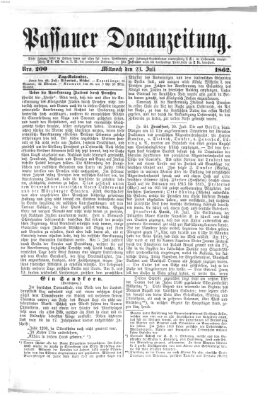 Donau-Zeitung Mittwoch 23. Juli 1862