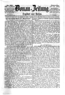 Donau-Zeitung Donnerstag 31. Juli 1862