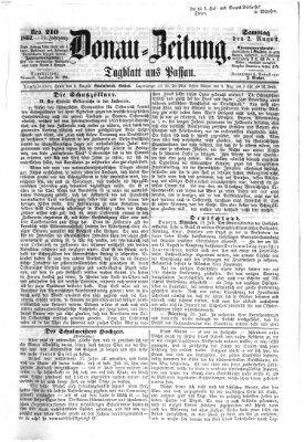 Donau-Zeitung Samstag 2. August 1862