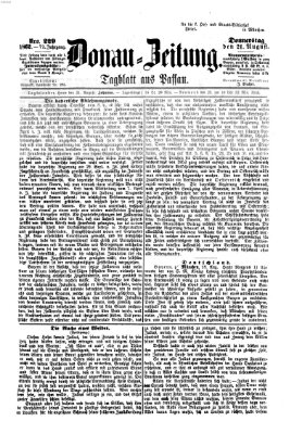 Donau-Zeitung Donnerstag 21. August 1862