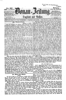 Donau-Zeitung Sonntag 24. August 1862