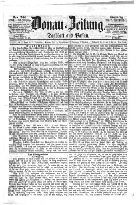 Donau-Zeitung Sonntag 7. September 1862