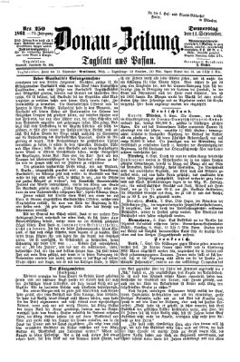 Donau-Zeitung Donnerstag 11. September 1862