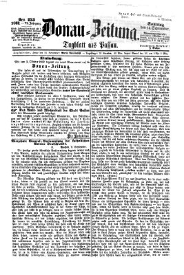 Donau-Zeitung Sonntag 14. September 1862