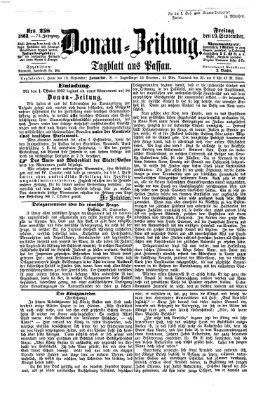 Donau-Zeitung Freitag 19. September 1862