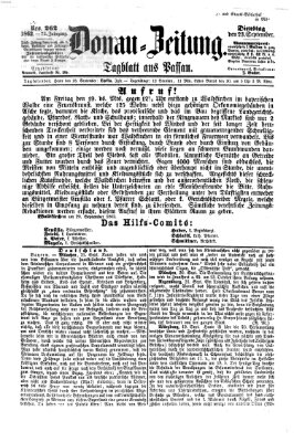 Donau-Zeitung Dienstag 23. September 1862