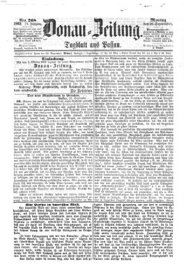 Donau-Zeitung Montag 29. September 1862