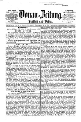 Donau-Zeitung Dienstag 30. September 1862