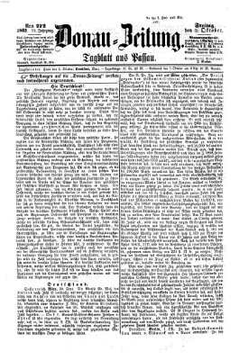 Donau-Zeitung Freitag 3. Oktober 1862