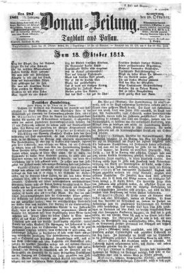 Donau-Zeitung Samstag 18. Oktober 1862