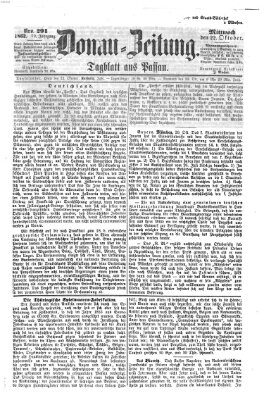 Donau-Zeitung Mittwoch 22. Oktober 1862