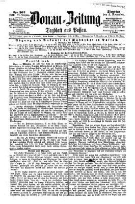 Donau-Zeitung Montag 3. November 1862