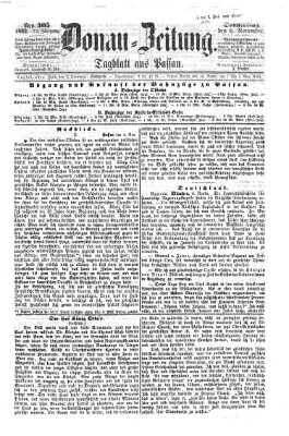 Donau-Zeitung Donnerstag 6. November 1862