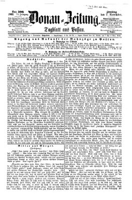 Donau-Zeitung Freitag 7. November 1862