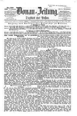 Donau-Zeitung Sonntag 9. November 1862