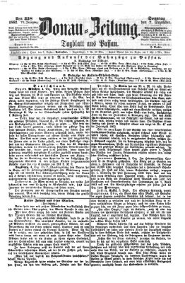 Donau-Zeitung Sonntag 7. Dezember 1862